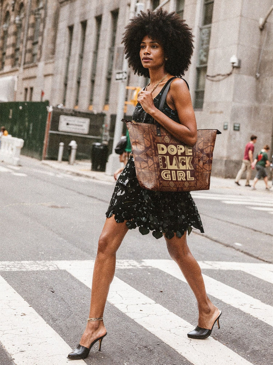 "Dope Black Girl" Leather Tote Bag DD DEAL