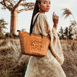 "Dope Black Mom" Leather Tote Bag - BRAVE ONES DEAL