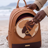 "Dunia" Applique Leather Backpack