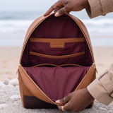 "Dunia" Applique Leather Backpack