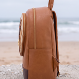 "Dunia" Applique Leather Backpack