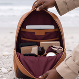 "Dunia" Applique Leather Backpack