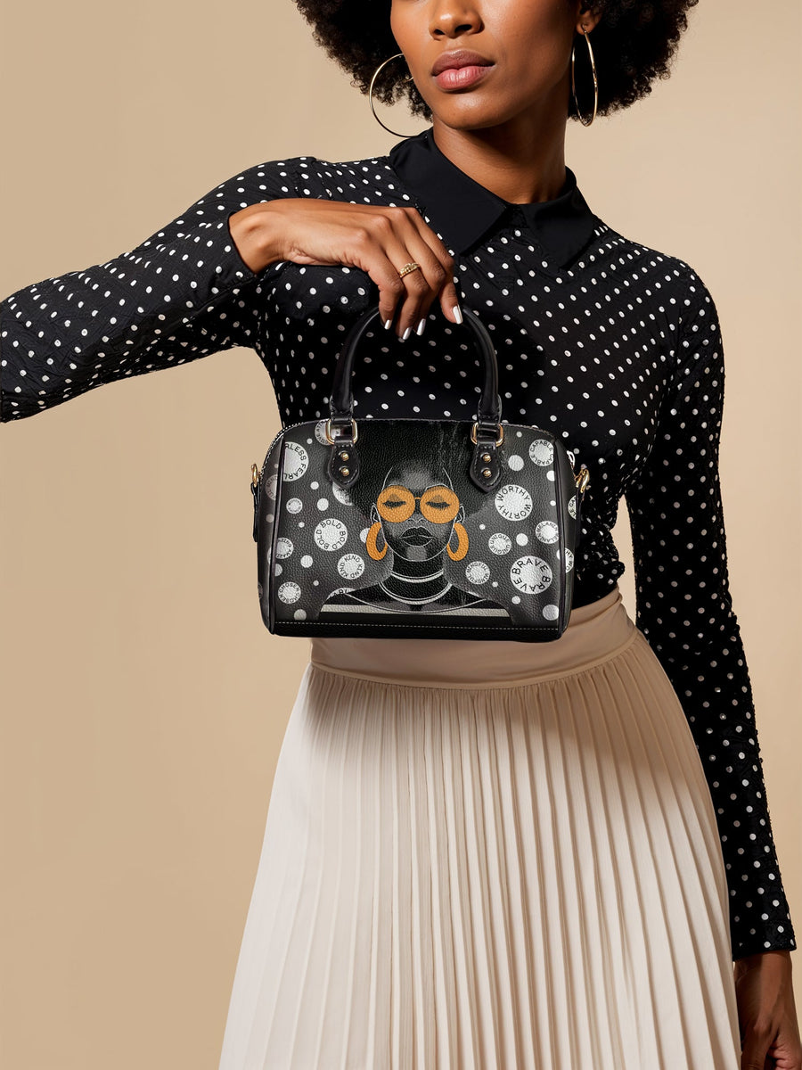 "Fahari" Monochrome Mini Satchel FALL CLEARANCE DEAL