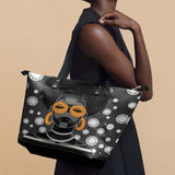 "Fahari" Monochrome Leather Tote Bag - BRAVE ONES DEAL