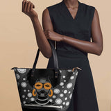 "Fahari" Monochrome Leather Tote Bag