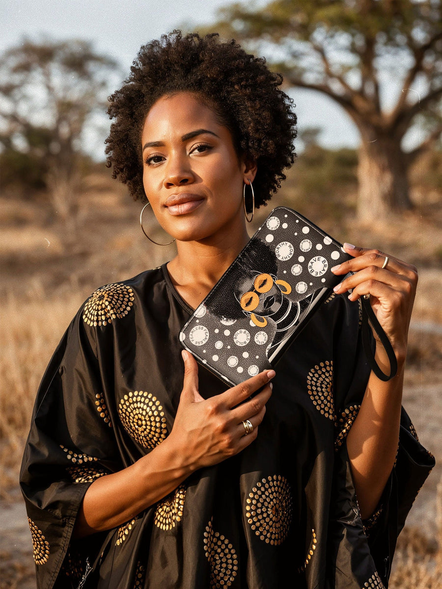"Fahari" Monochrome Wallet FALL CLEARANCE DEAL