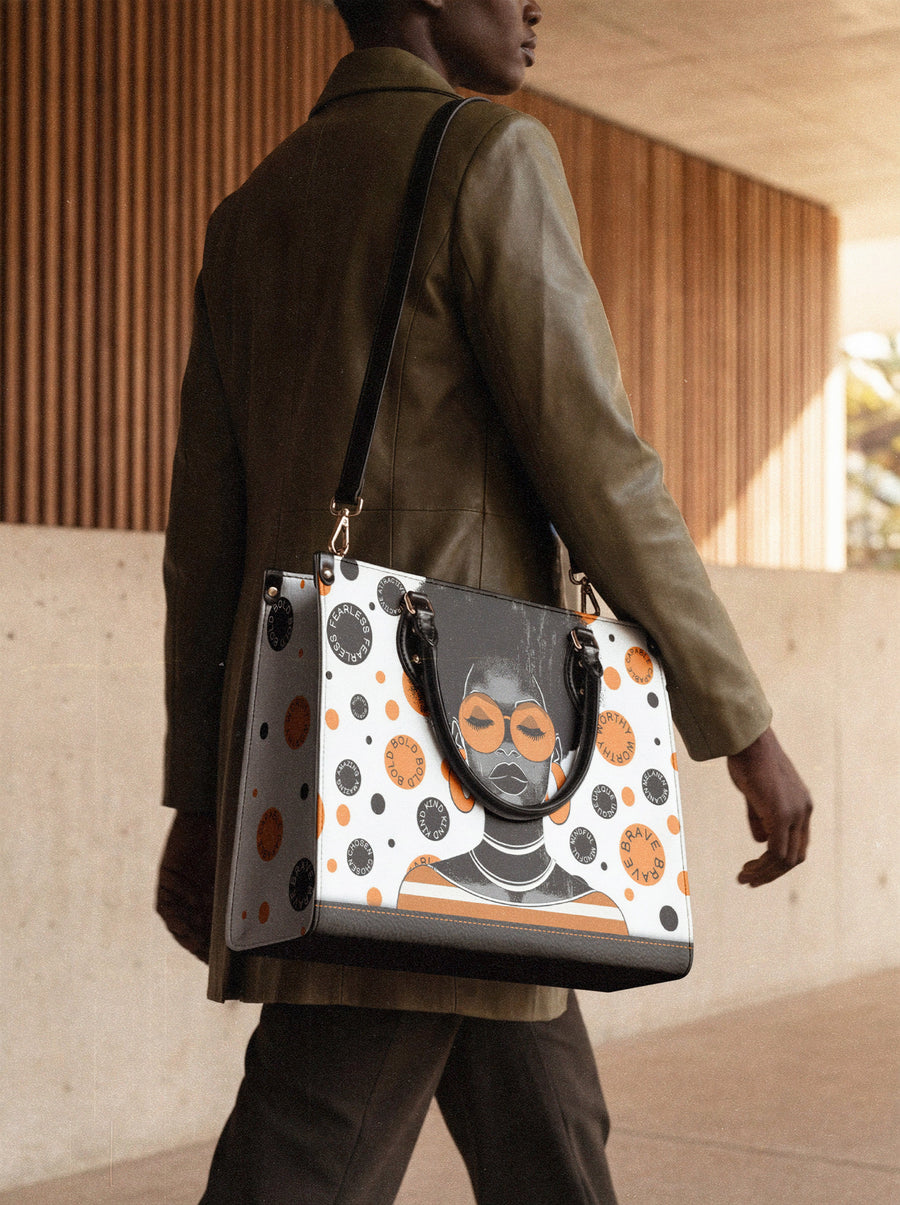 "Fahari" Marshmallow Citrus Leather Handbag - DD DEAL