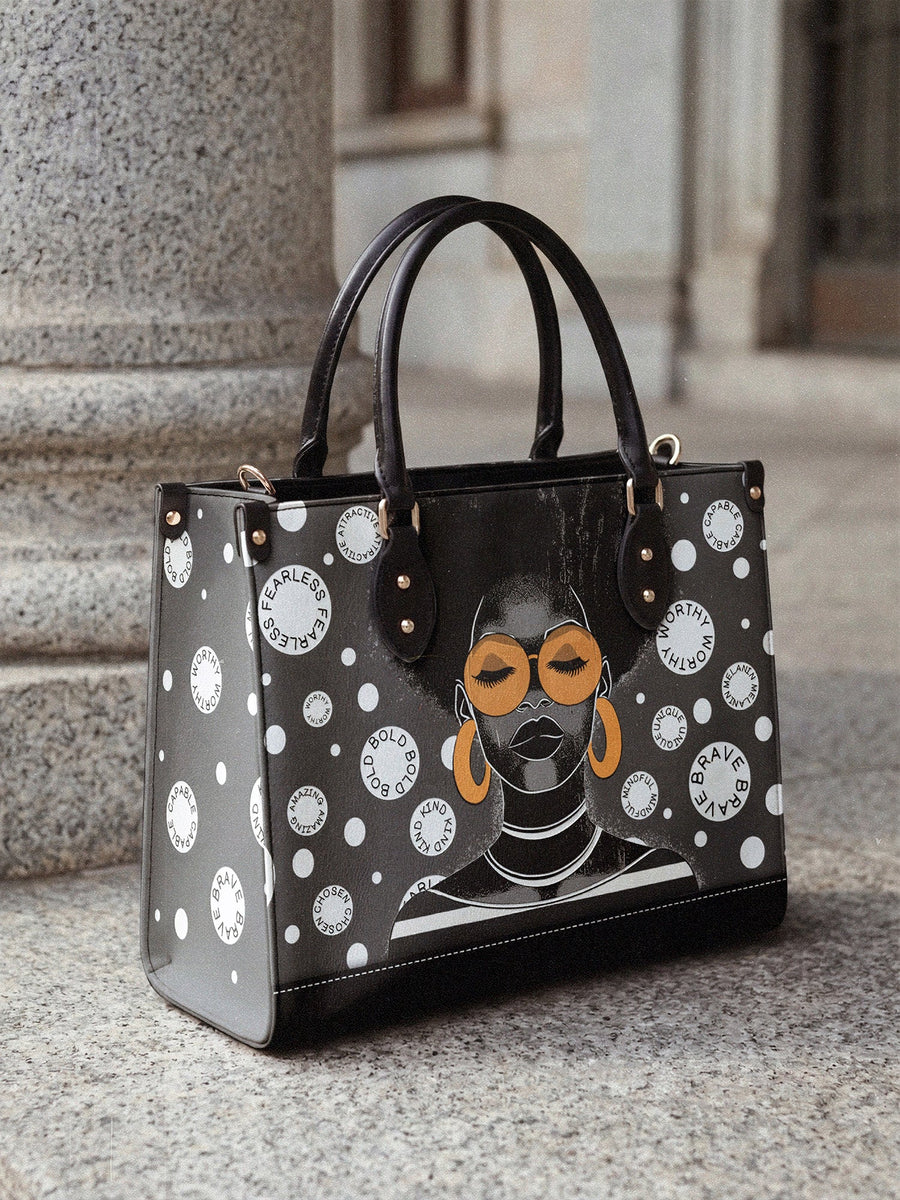 "Fahari" Monochrome Leather Handbag Matching Set - DD DEAL