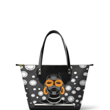 "Fahari" Monochrome Leather Tote Bag - BRAVE ONES DEAL