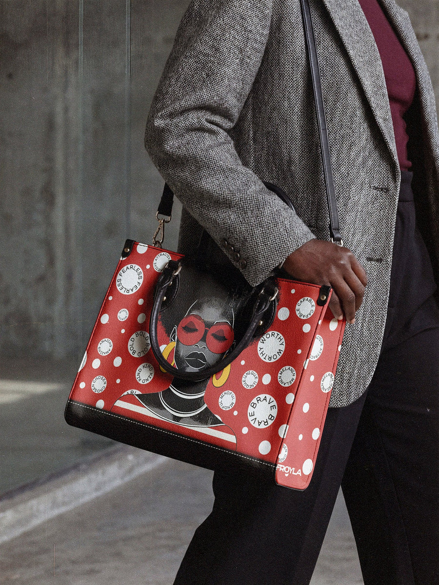 "Fahari" Strawberry Pop Leather Handbag DD DEAL