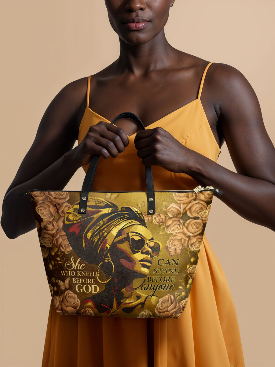 "Godfidence" Leather Tote Bag Matching Set - DD DEAL