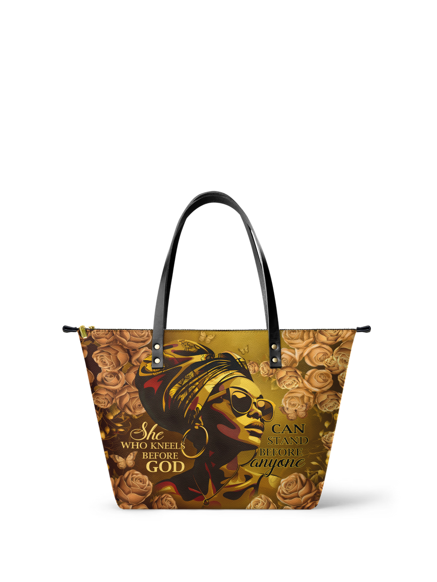 "Godfidence" Leather Tote Bag - DD DEAL