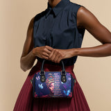 "Imani" Blue Orchid Mini Satchel
