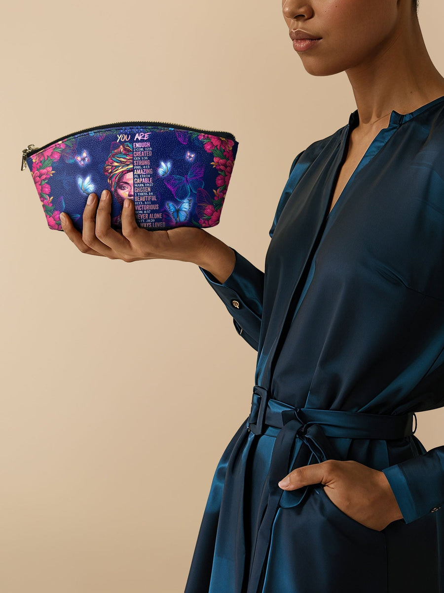 "Imani" Blue Orchid Eclipse Makeup Bag - DD DEAL