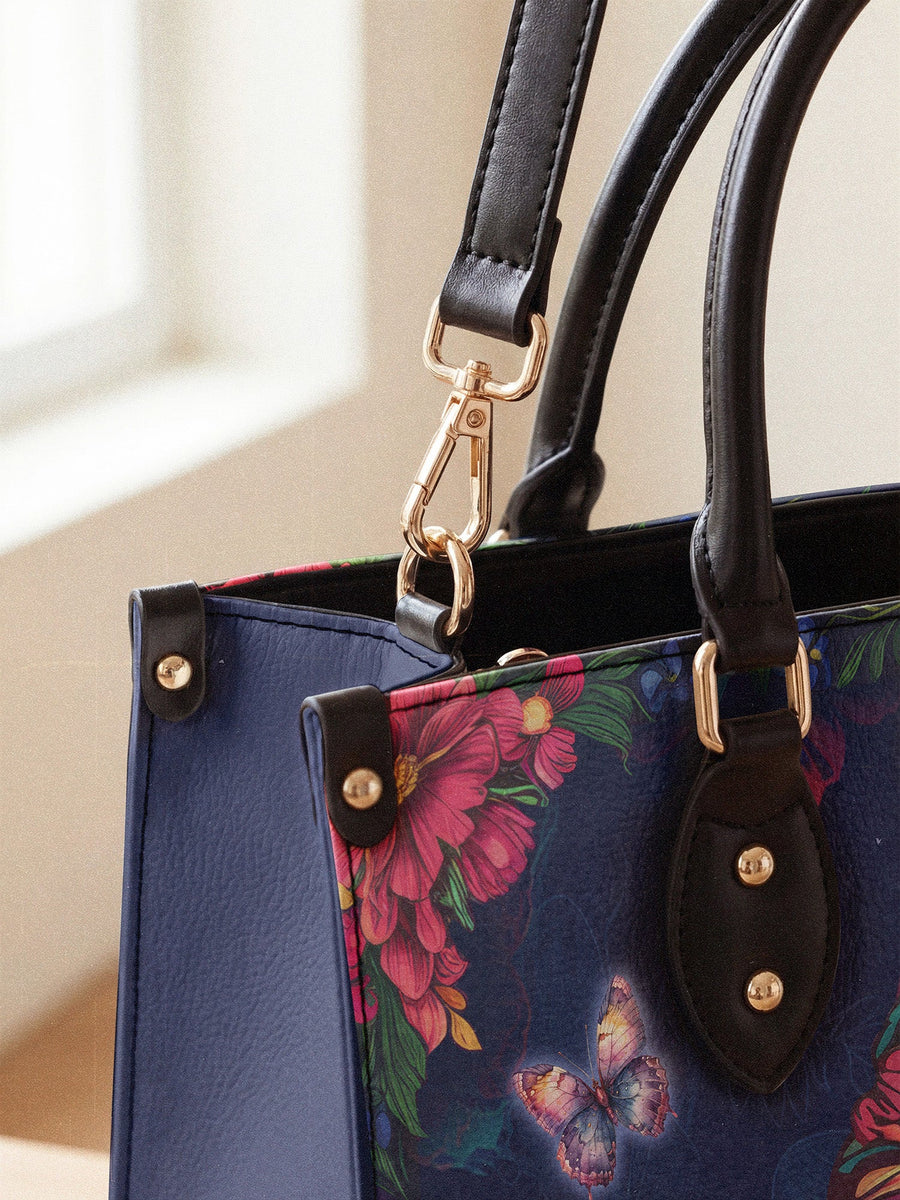 "Imani" Blue Orchid Leather Handbag DD DEAL