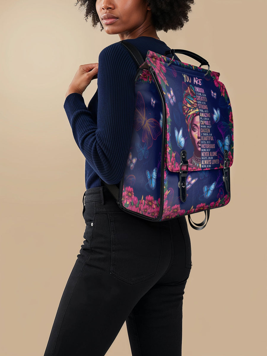 "Imani" Blue Orchid Leather Backpack - DD DEAL