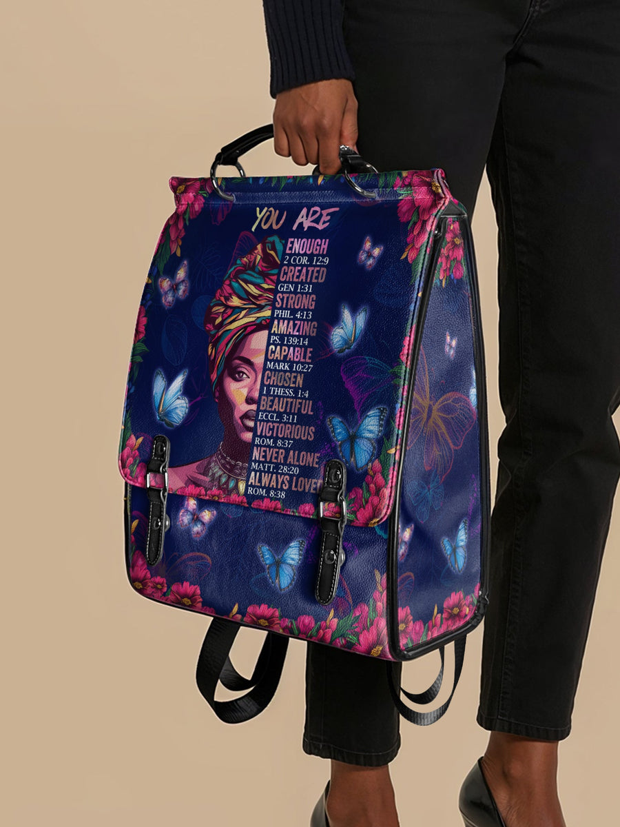 "Imani" Blue Orchid Leather Backpack - DD DEAL