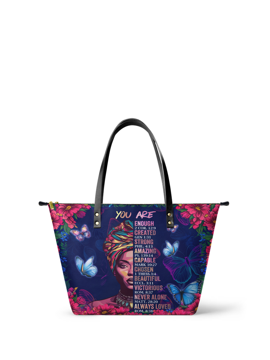 "Imani" Blue Orchid Leather Tote Bag Matching Set - DD DEAL