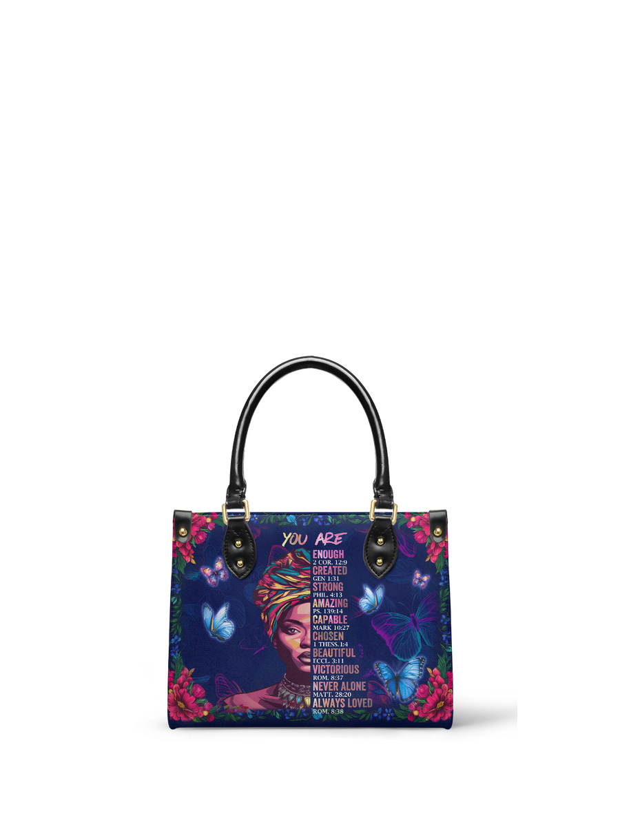 "Imani" Blue Orchid Small Leather Handbag FALL CLEARANCE DEAL
