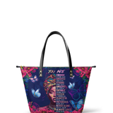 "Imani" Blue Orchid Leather Tote Bag - BRAVE ONES DEAL