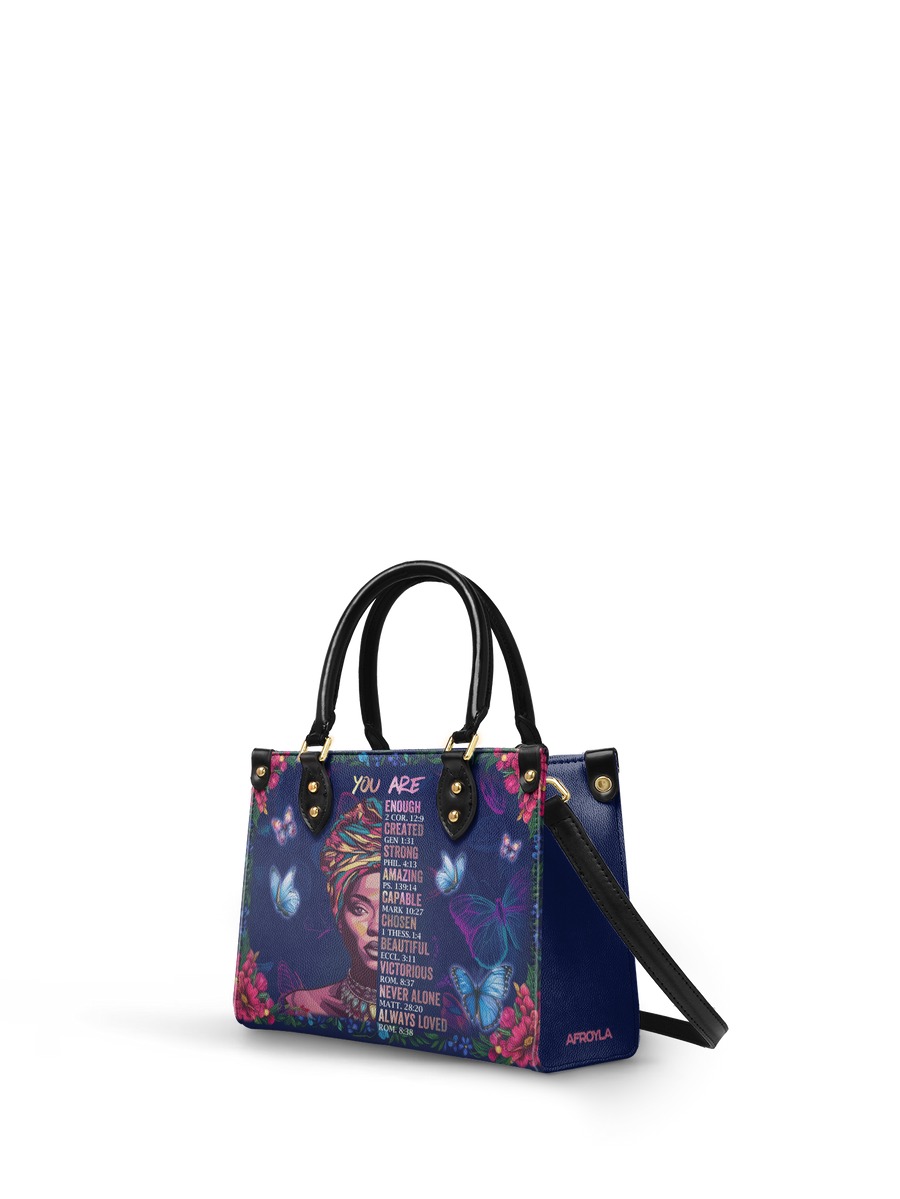 "Imani" Blue Orchid Small Leather Handbag FALL CLEARANCE DEAL