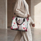"Imani" Dove White Leather Handbag A250 Deal
