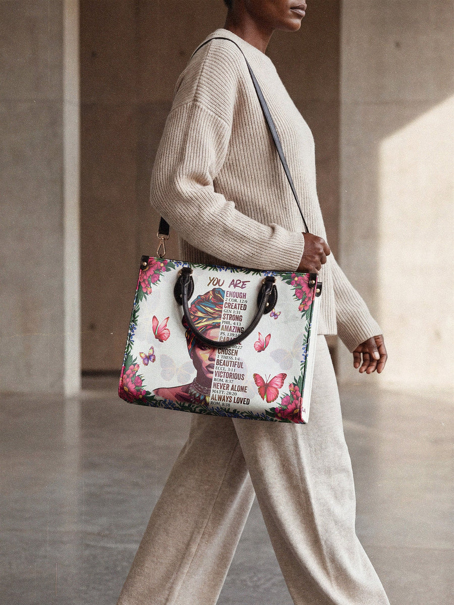 "Imani" Dove White Leather Handbag - DD DEAL