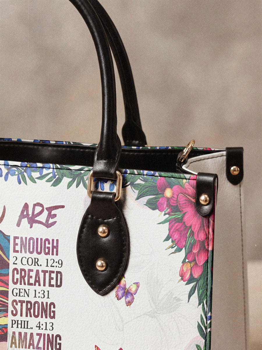 "Imani" Dove White Leather Handbag - DD DEAL