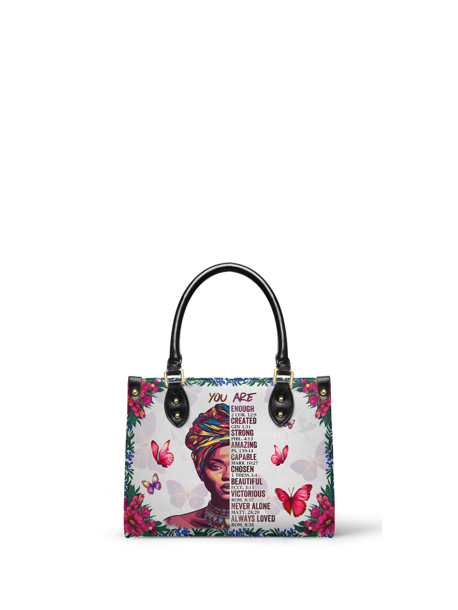 "Imani" Dove White Small Leather Handbag - DD DEAL