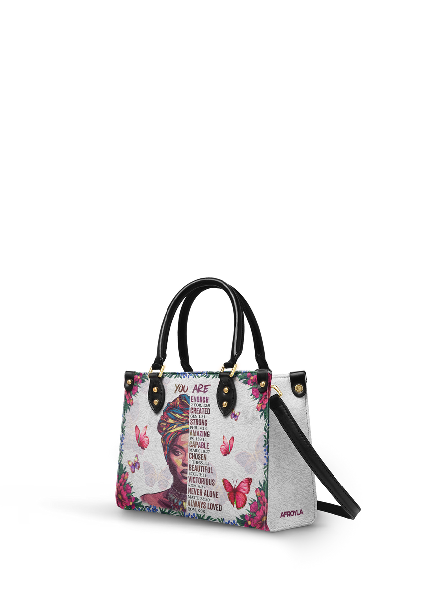 "Imani" Dove White Small Leather Handbag Matching Set - DD DEAL