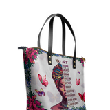 "Imani" Dove White Leather Tote Bag - BRAVE ONES DEAL