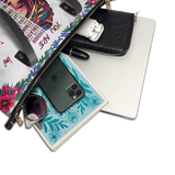 "Imani" Dove White Leather Tote Bag