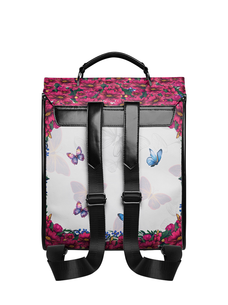 "Imani" Dove White Leather Backpack Matching Set - DD DEAL