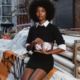 "Imani" Dove White Eclipse Makeup Bag