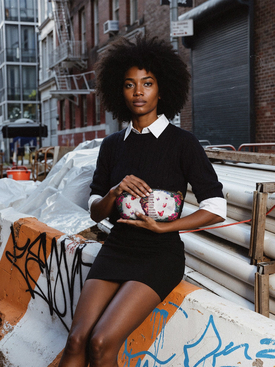 "Imani" Dove White Eclipse Makeup Bag - DD DEAL