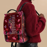 "Imani" Pomegranate Red Leather Backpack - BRAVE ONES DEAL