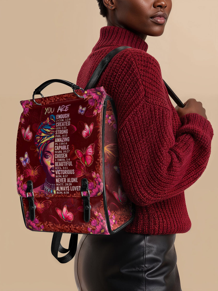"Imani" Pomegranate Red Leather Backpack - DD DEAL