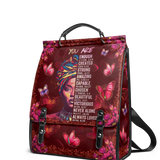 "Imani" Pomegranate Red Leather Backpack