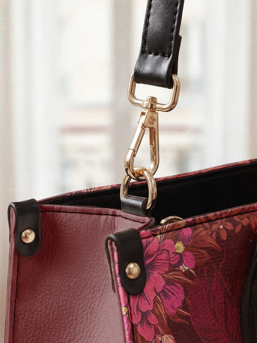 "Imani" Pomegranate Red Leather Handbag - DD DEAL