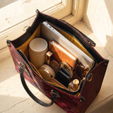 "Imani" Pomegranate Red Leather Handbag A250 Deal