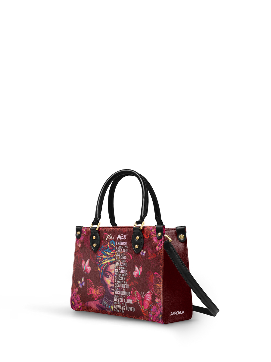 "Imani" Pomegranate Red Small Leather Handbag Matching Set - DD DEAL