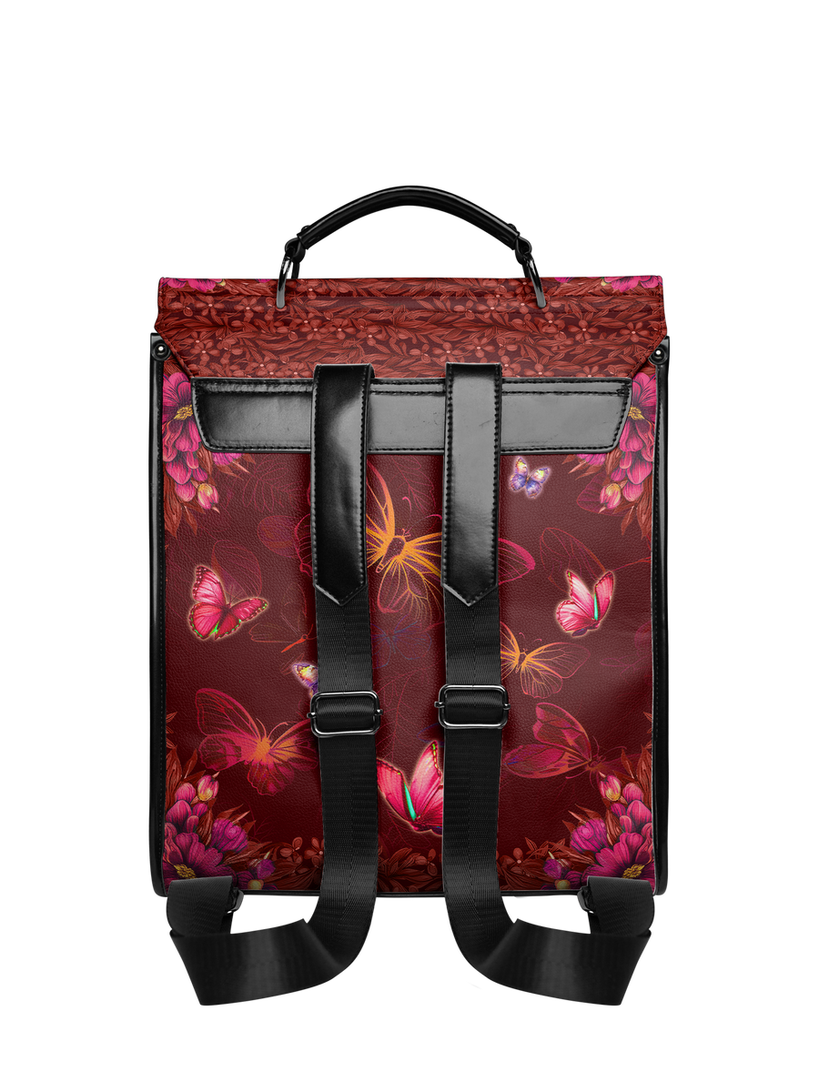"Imani" Pomegranate Red Leather Backpack Matching Set - DD DEAL