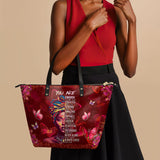 "Imani" Pomegranate Red Leather Tote Bag