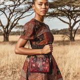 "Imani" Pomegranate Red Mini Satchel