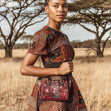 "Imani" Pomegranate Red Mini Satchel - BRAVE ONES DEAL