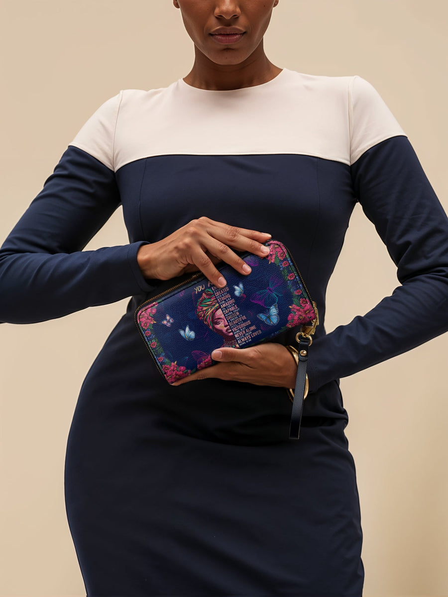 "Imani" Blue Orchid Wallet