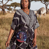 "Imani" Blue Orchid Circle Crossbody Bag