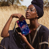 "Imani" Blue Orchid Wallet