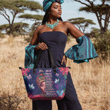 "Imani" Blue Orchid Leather Tote Bag - BRAVE ONES DEAL