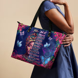 "Imani" Blue Orchid Leather Tote Bag - BRAVE ONES DEAL